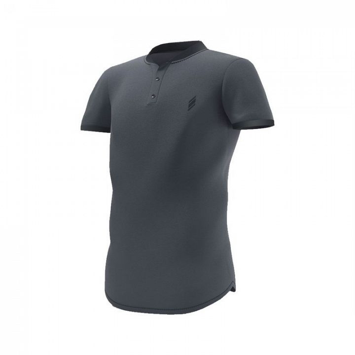 Eye Henley Shirt Dark Grey / Black